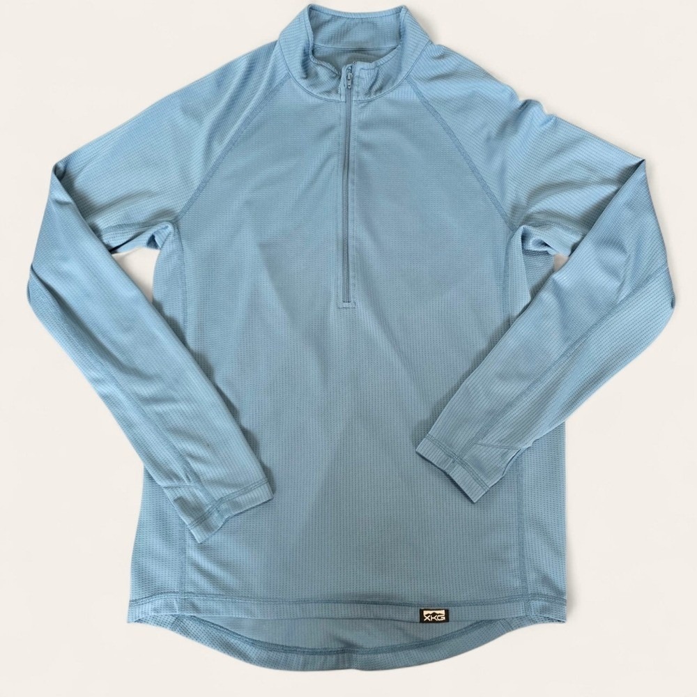 King's Camo XKG Elevation 1/4 Zip‎ Mens Large Blue Hunting Base Layer